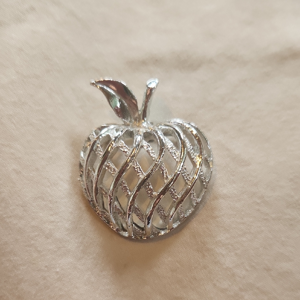 Apple Silver Designed Brooch